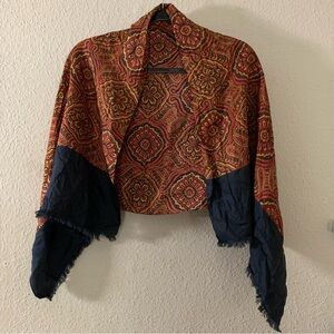 SOIE parsley Scarf Orange/black